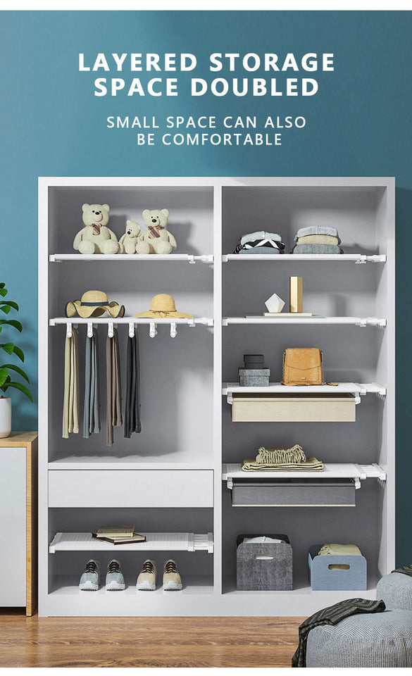 Adjustable Closet Organizer Storage Shelf