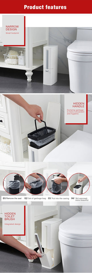 Multifunction Bathroom Trash Basket